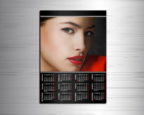 Calendario magnetico A3 Simply black