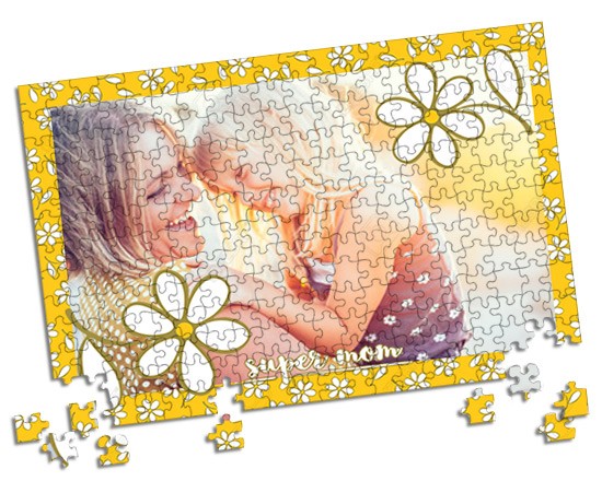 Puzzle A3 con margherite