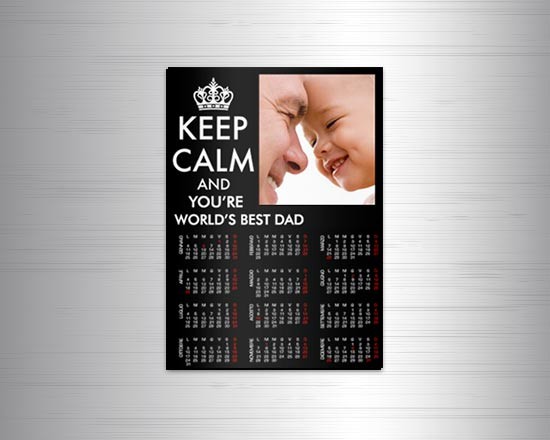 Calendario magnetico A4 Keep calm nero