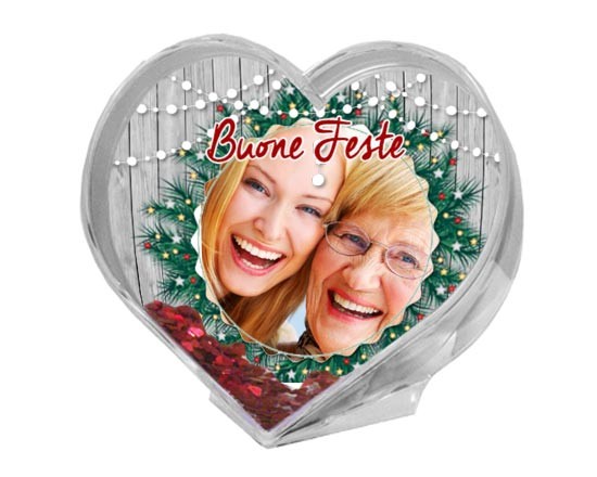 Palla di Neve a Cuore Gray wood