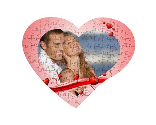 Puzzle Legno Cuore Masonite A3