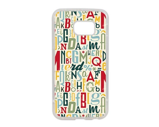 Cover in silicone Galaxy S6 Edge Words
