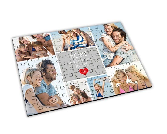Il puzzle collage in masonite grande