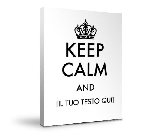 Stampa su tela con scritta keep calm