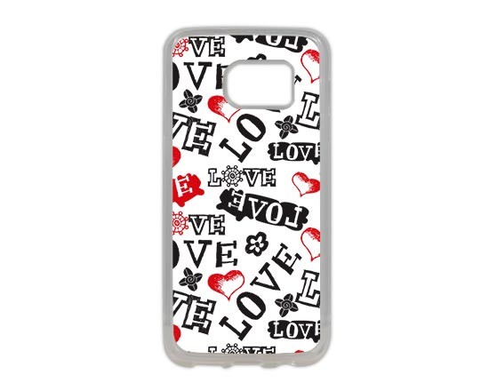 Cover in silicone Samsung S7 con scritte