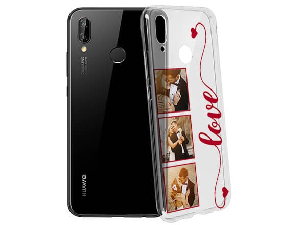 Cover trasparente Huawei P20 Lite Frame Love