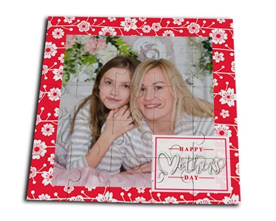 Puzzle legno quadrato Mother's day