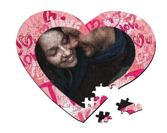 Puzzle cuore A3 Words of love