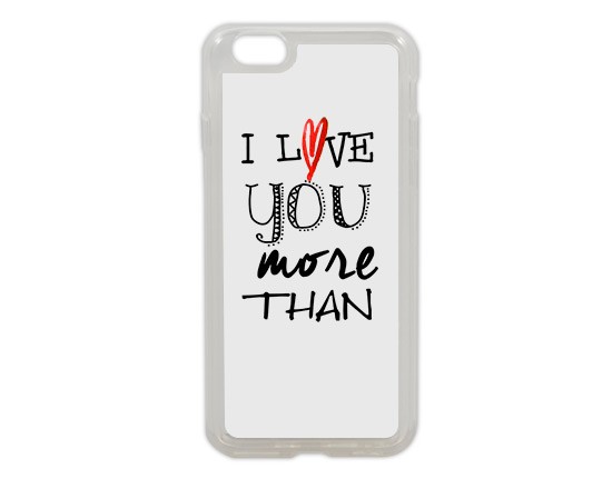 La dedica romantica su cover in silicone iPhone 6
