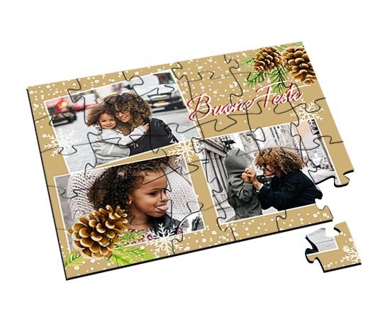 Puzzle in Legno Small Pigne natalizie