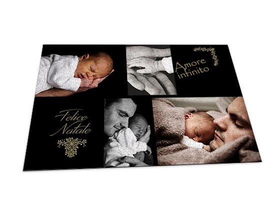 Un foto puzzle con grafica collage in nero