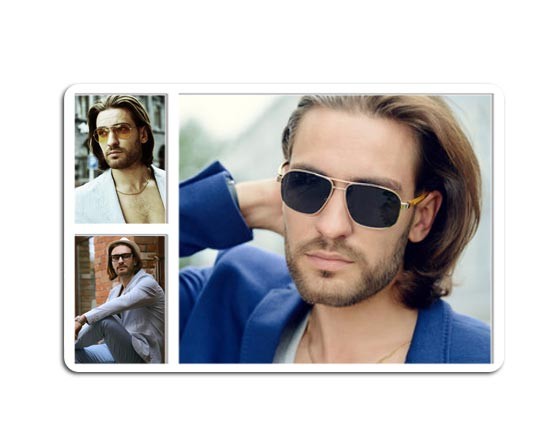 zerbino personalizzato con collage di 3 immagini