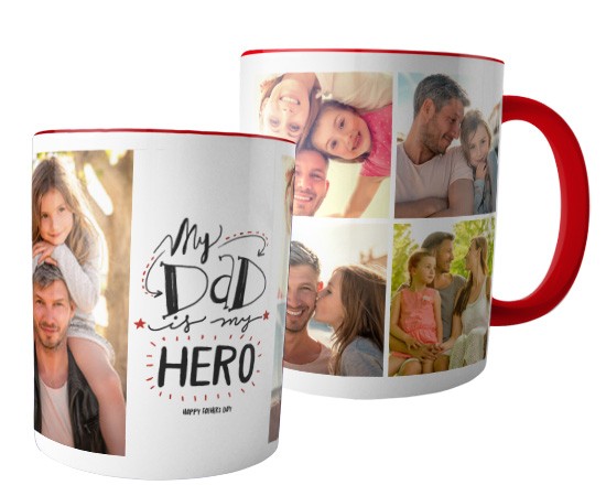 Tazza panoramica Dad is my hero