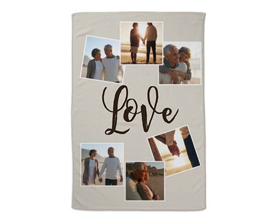 Coperta con grafica collage