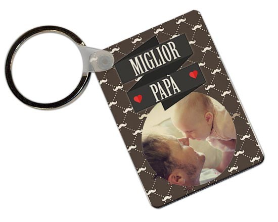 Portachiavi in Masonite Rettangolare Miglior papà