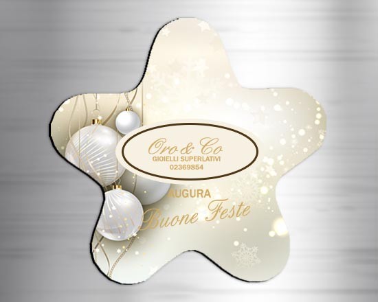 Calamita stella Natale dorato