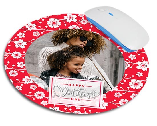 Mousepad rotondo con fiori