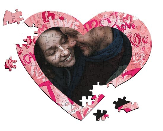 Puzzle cuore A4 Words of love