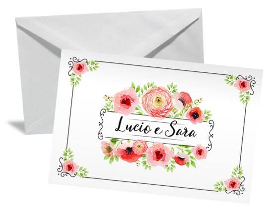 Biglietto auguri con fiori d'arancio
