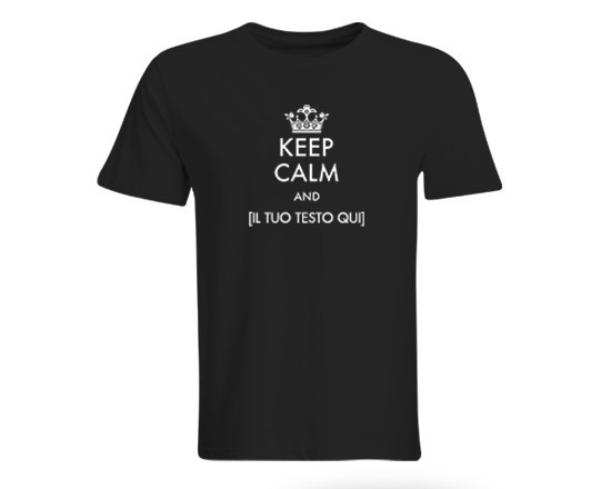 T-shirt in cotone con grafica Keep Calm