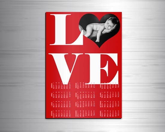 Calendario magnetico A3 Big Love