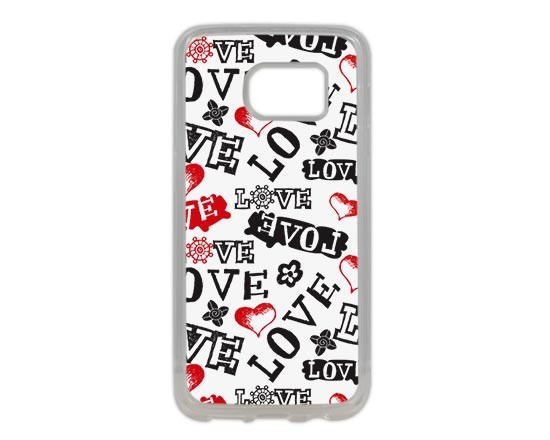Cover il silicone S7 Edge con grafica romantica