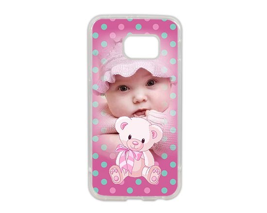 Cover in silicone Galaxy S6 Edge Orsetto e pois