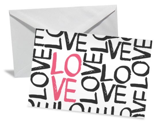 Bigliettino Auguri Love words