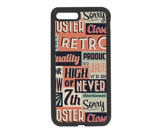 Cover in silicone iPhone 7 Plus con grafica vintage