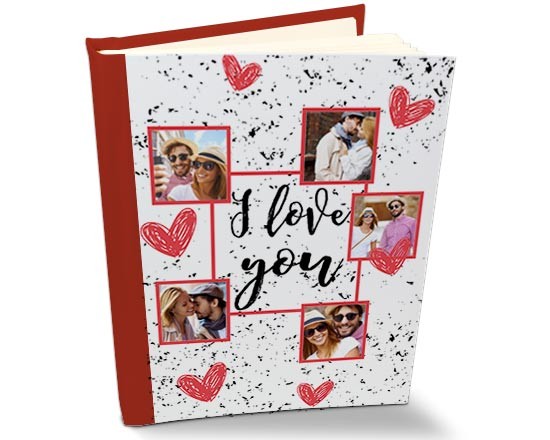 Album Retro Pelle I love you collage