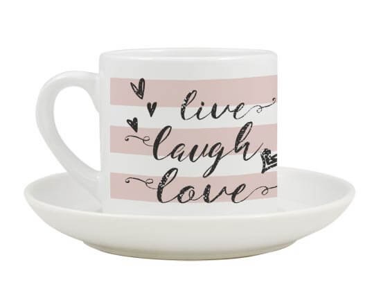 Tazza coffe con grafica romantica