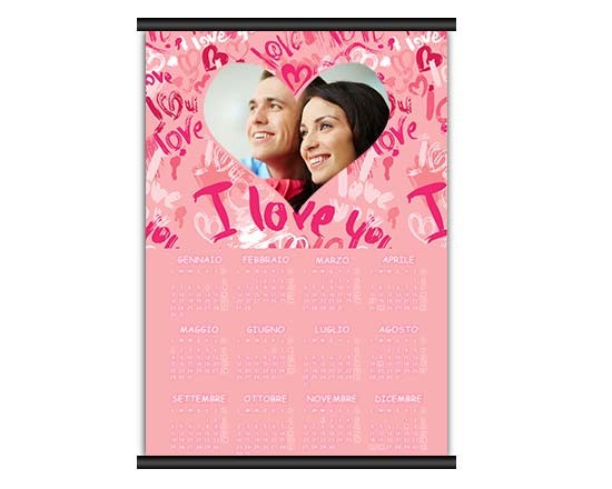 Calendario pagina singola A3 rosa