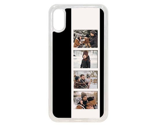 Cover in Silicone iPhone X Black Collage