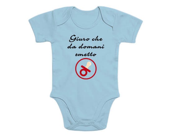 Body neonato cotone Domani smetto