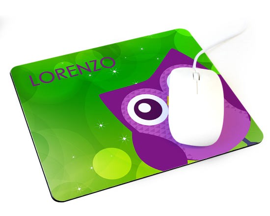 Tappetino Mouse con grafica gufo