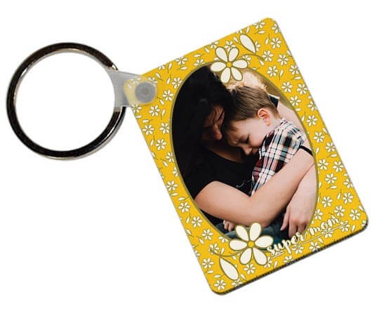 portachiavi rettangolare in masonite personalizzato