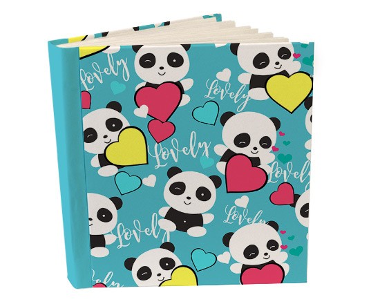 Foto album con tasche e copertina con panda