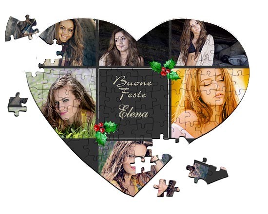 Puzzle Cuore Personalizzato A4