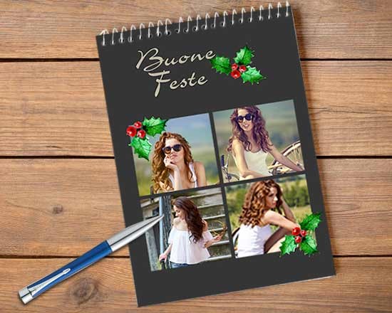 Copertina collage natalizia per block notes