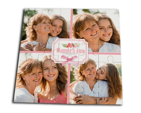 La bellezza di un puzzle con grafica collage