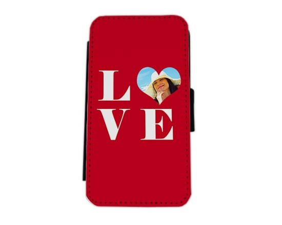 Flip cover laterale iphone 5 con grafica rossa