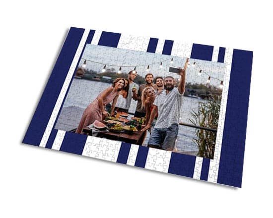 Puzzle 35x50 con foto Righe blu