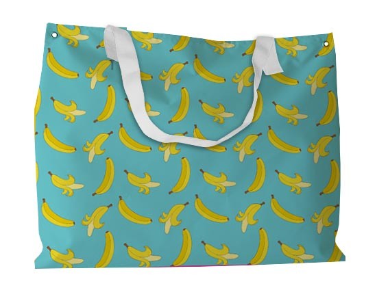 Borsa mare con banane gialle