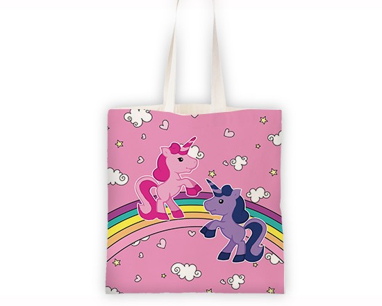 Borsa Shopping Coppia di unicorni