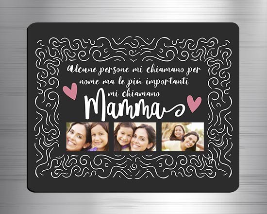 Calamita rettangolare in masonite Citazione mamma