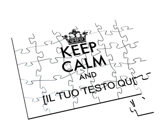 Puzzle in legno small perasonalizzato keep calm