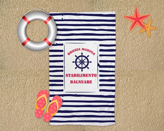 Il telo mare in perfetto stile marinaro