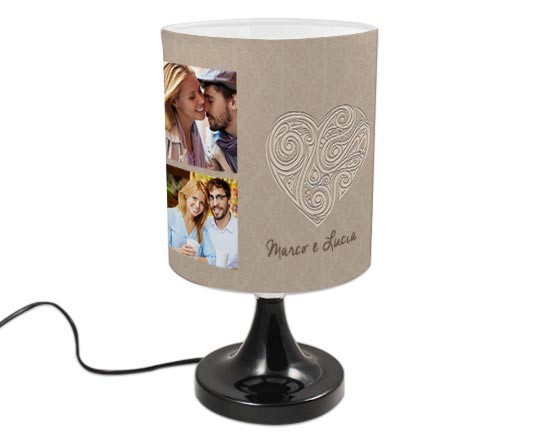 Lampada Tonda Rotante Love collage