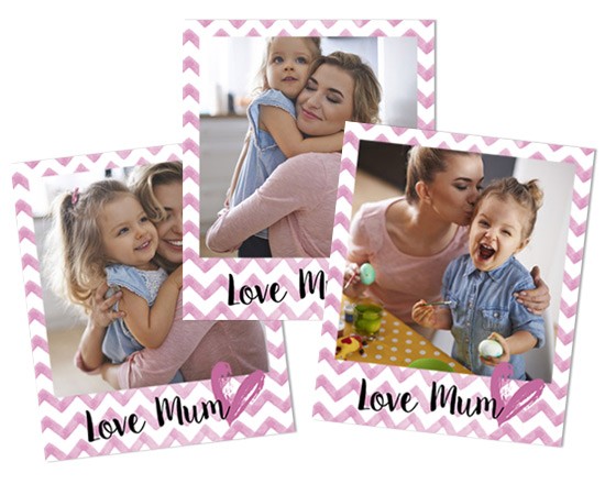 Polaroid Magnetiche Love mum rosa