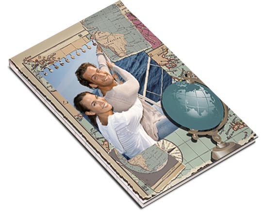 Block notes con grafica con cartina stilizzata